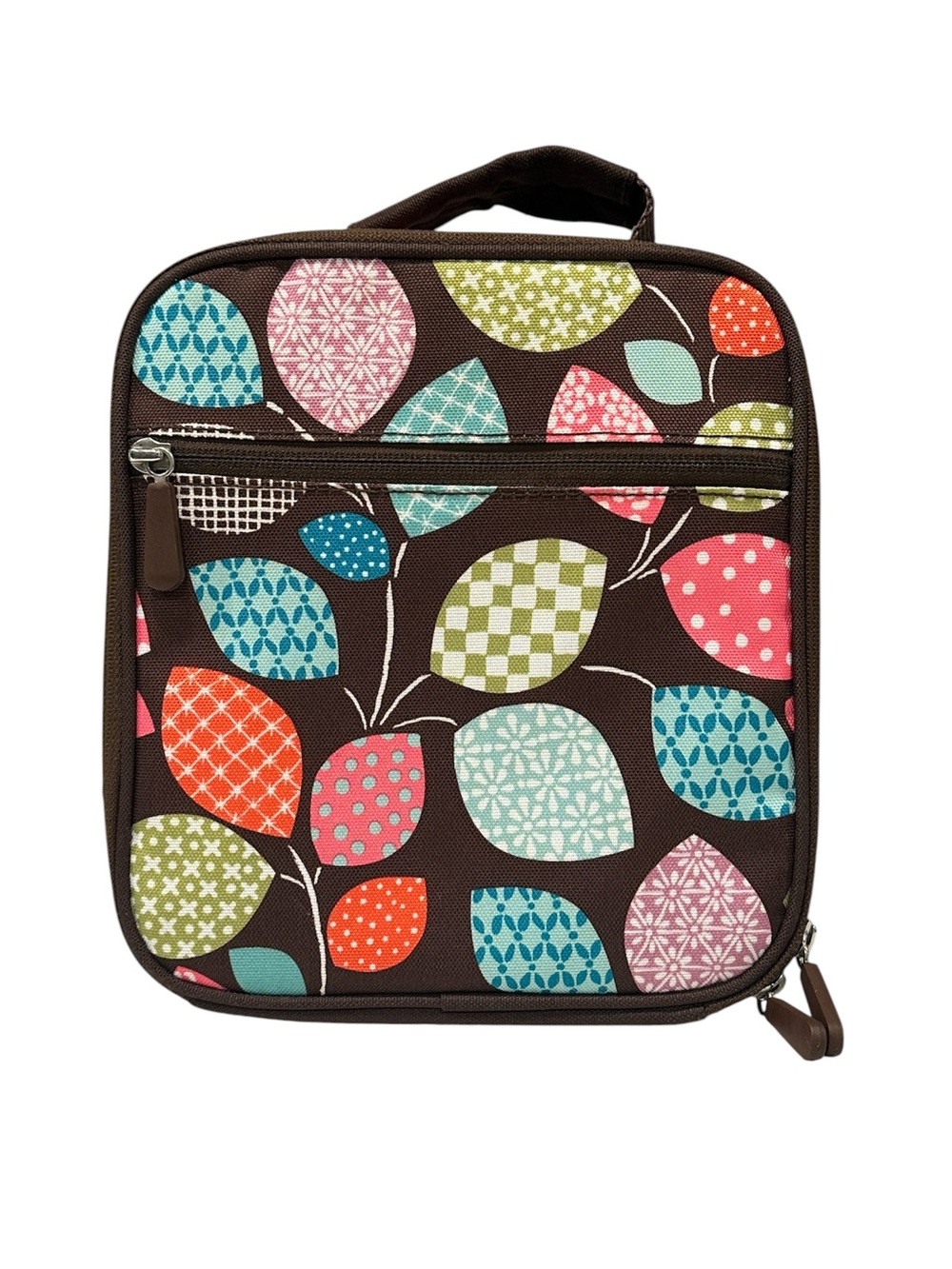 Pottery Barn Teen Gear Up Lunch Box RETIRED Vibrant Multi Color Leaf Print